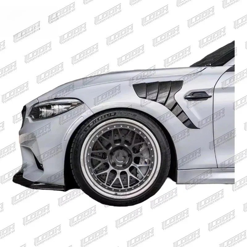 ICOOH Racing for GT-R R35 Carbon Fiber Glossy Black Clear Coated Side Front Fender Vents 2008+ Perfect Fitment